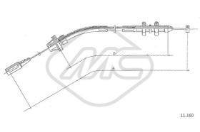 Metalcaucho 80671 - CABLE ACELERADOR 316-318-320 4 CY