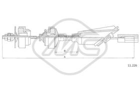 Metalcaucho 80710 - CABLE EMBRAGUE AX ALL