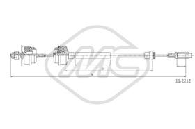 Metalcaucho 80734 - CABLE EMBRAGUE C 15 BZ 1118CC-1294CC