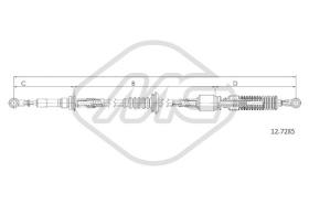 Metalcaucho 80739 - CABLE CAMBIO JUMPER 2,5D-2,8DTI