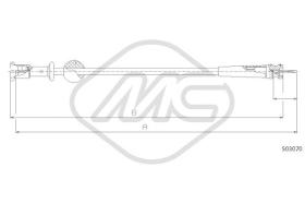 Metalcaucho 80784 - CABLE CUENTAKILOMETROS XANTIA MM.??910