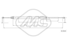 Metalcaucho 80841 - CABLE FRENO C2 ALL(DRUM BRAKE)