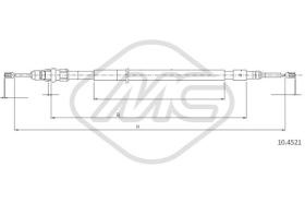 Metalcaucho 80842 - CABLE FRENO C3-C3 PLURIEL ALL CH10577À