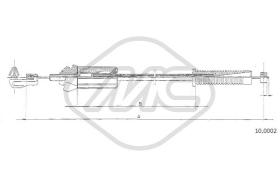 Metalcaucho 80896 - CABLE ACELERADOR AX 1,0-1,1-1,4 GT