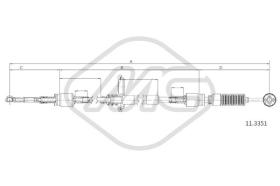 Metalcaucho 80907 - CABLE CAMBIO VIANO(639)ALL