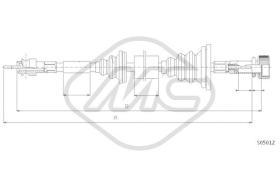 Metalcaucho 80919 - CABLE CUENTAKILOMETROS 190 ALL 5 SPEED