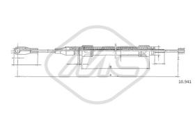 Metalcaucho 80924 - CABLE FRENO 200-220-230-240-250-280-30
