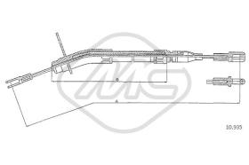 Metalcaucho 80926 - CABLE FRENO 200/8-280/8