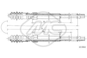 Metalcaucho 80930 - CABLE FRENO 309B-309D-L408G