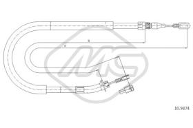 Metalcaucho 80962 - CABLE FRENO SPRINTERMOD.741.408/04 DX