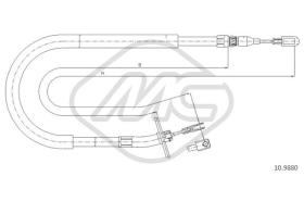 Metalcaucho 80968 - CABLE FRENO SPRINTERMOD.411/410/412 D