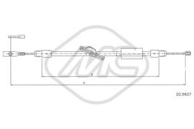 Metalcaucho 80976 - CABLE FRENO CLASSE CMOD.RHD ANT.-FRO