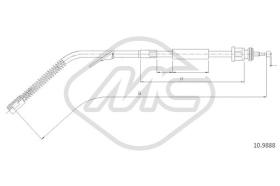 Metalcaucho 81006 - CABLE FRENO 609D-611D-709D-711D-714D-8