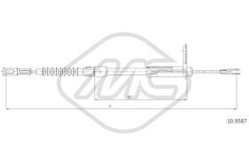 Metalcaucho 81012 - CABLE FRENO CLASSE SCL500 MOD DX-RH