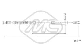 Metalcaucho 81015 - CABLE FRENO 300-400-500-600 ALL SE-SEL