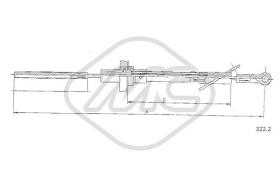Metalcaucho 81055 - CABLE EMBRAGUE A112 ALL