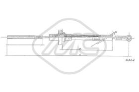 Metalcaucho 81060 - CABLE EMBRAGUE 128 ALL