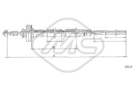 Metalcaucho 81065 - CABLE EMBRAGUE 124 COUPE-SPYDER 124-SP
