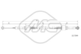 Metalcaucho 81145 - CABLE CAMBIO CINQUECENTO 900CC