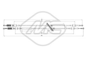 Metalcaucho 81161 - CABLE CAMBIO DOBLO"ALL 1,2-1,9JTD