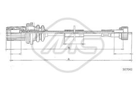Metalcaucho 81220 - CABLE CUENTAKILOMETROS DUNA MM.?1100