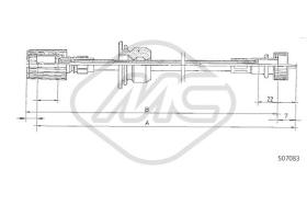 Metalcaucho 81222 - CABLE CUENTAKILOMETROS DEDRA 1,6-2,0