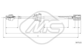 Metalcaucho 81231 - CABLE CUENTAKILOMETROS DUCATO MM.?1240
