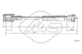 Metalcaucho 81236 - CABLE CUENTAKILOMETROS CINQUECENTO(90