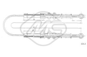 Metalcaucho 81261 - CABLE FRENO 500 F/L