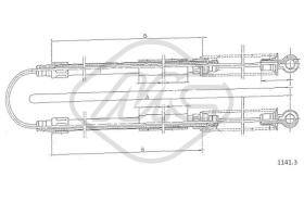 Metalcaucho 81266 - CABLE FRENO 128 ALL