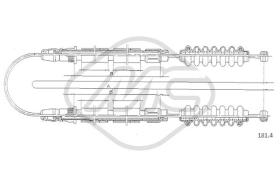 Metalcaucho 81267 - CABLE FRENO 124 SPYDER