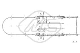 Metalcaucho 81271 - CABLE FRENO 132 ALL