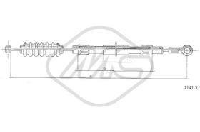 Metalcaucho 81272 - CABLE FRENOX1/9 ALL