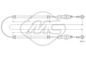 Metalcaucho 81273 - CABLE FRENO 500 D-F/GIARDINIERA