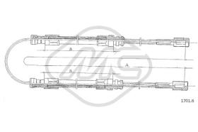 Metalcaucho 81291 - CABLE FRENO DAILY TURBO 45.10-49.10