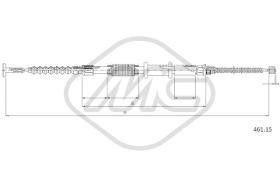 Metalcaucho 81316 - CABLE FRENO MAREA 1,6-1,8-1,9 TD S