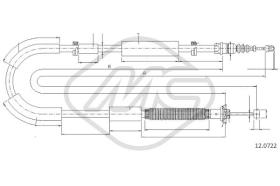 Metalcaucho 81368 - CABLE FRENO BRAVO ALL DX-RH