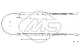 Metalcaucho 81370 - CABLE FRENO DAILY 35.8-35.10-35.12