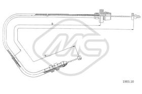 Metalcaucho 81499 - CABLE ACELERADOR Y 10 1,0-1,1 MOT.F