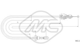 Metalcaucho 81528 - CABLE ACELERADOR BRAVO 1,6