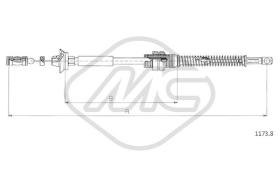 Metalcaucho 81548 - CABLE ACELERADOR DUCATO DS 2,0(CH.505