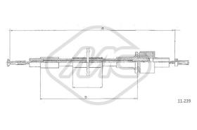 Metalcaucho 81651 - CABLE EMBRAGUE TAUNUS 2,0
