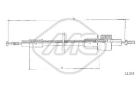 Metalcaucho 81663 - CABLE EMBRAGUE SIERRA 1,8-2,0(TL MOTO