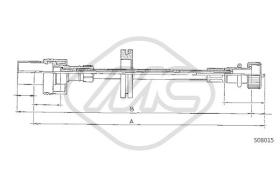 Metalcaucho 81730 - CABLE CUENTAKILOMETROS ESCORT MM.??850