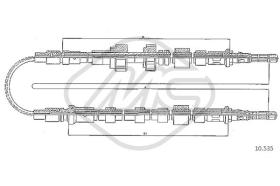 Metalcaucho 81764 - CABLE FRENO ESCORT 1,6I