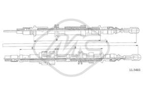 Metalcaucho 81779 - CABLE FRENO SIERRA SW C/ABS