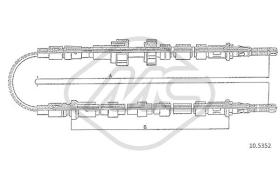 Metalcaucho 81781 - CABLE FRENO ESCORT ALL