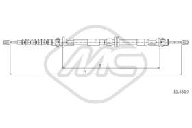 Metalcaucho 81801 - CABLE FRENO MONDEO SW(DISC BRAKE)