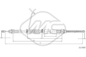 Metalcaucho 81855 - CABLE FRENO TRANSIT ALL FWD CAB(DRUM