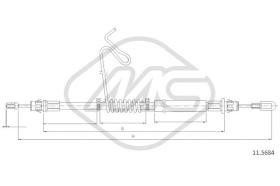 Metalcaucho 81859 - CABLE FRENO TRANSIT ALL RWD VAN 460E S